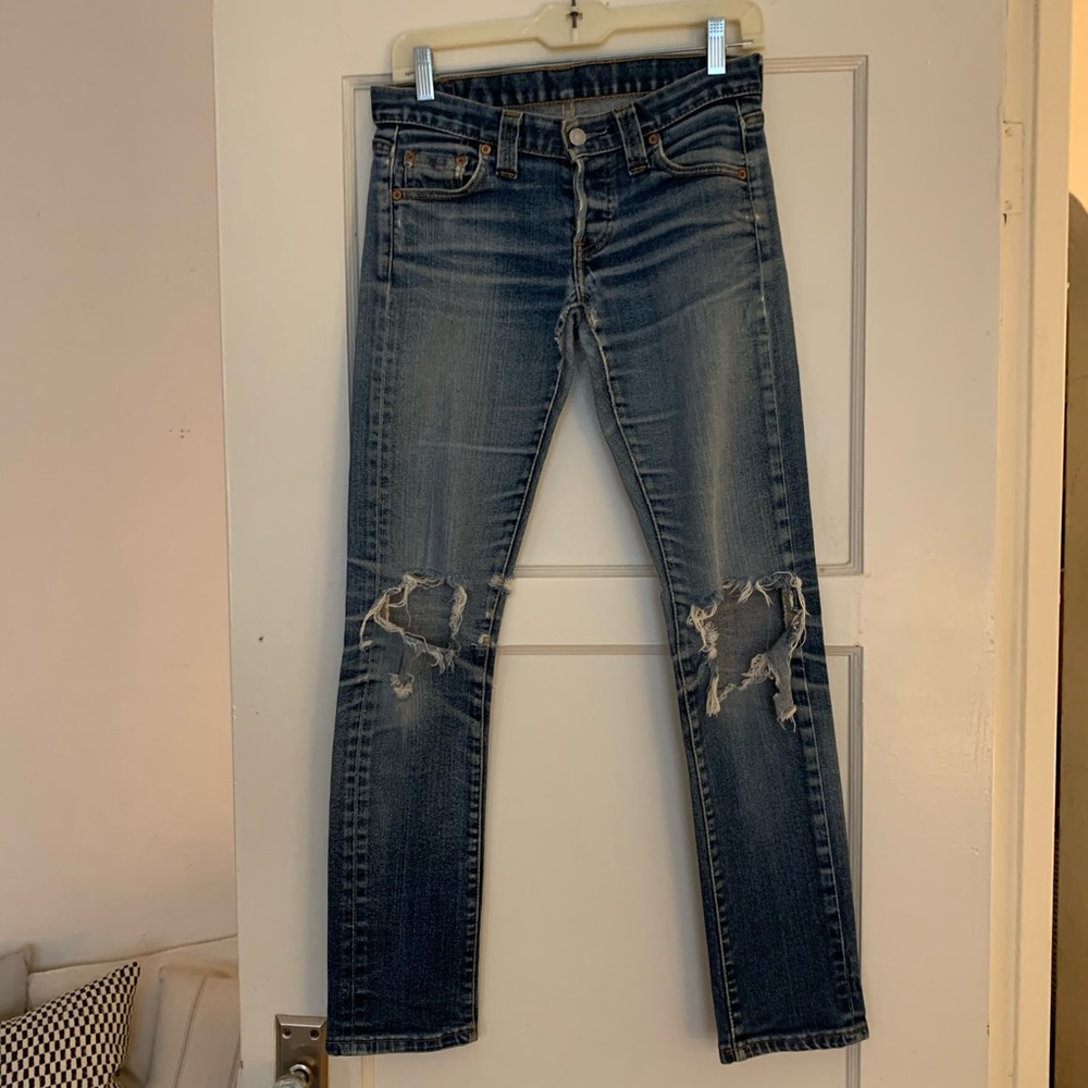 Levi’s Vintage Destroyed low-rise jeans